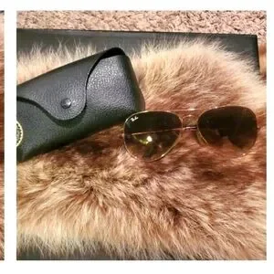 Ray-Ban Aviators Gold And Brown LARGE RB 3025 001/51 62014 140 2N Perfect Ray-Ban | Accessories | Rayban Aviators Gold And Brown Large  main image 3